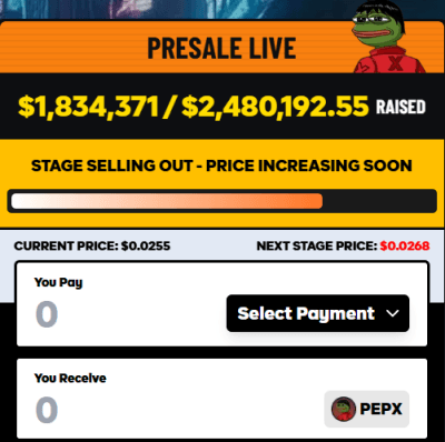 🐸 PepeX (PEPX) Presale Overview